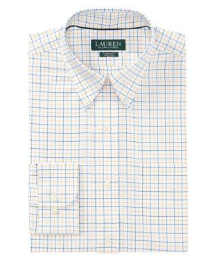 Lauren Ralph Lauren Classic-fit Grid Cotton Twill Dress Shirt
