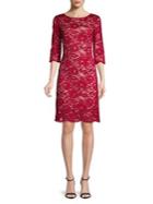 Molly Bracken Three-quarter Sleeve Lace Shift Dress