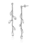 Lord & Taylor Cubic Zirconia And Sterling Silver Cluster Drop Earrings