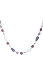 Anne Klein Mother-of-pearl And Glass Stone Strandage Necklace