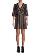 Highline Collective Striped Crepe Wrap Dress