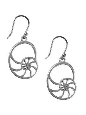 Lucky Brand Turkish Riviera Silvertone Cut-out Drop Earrings