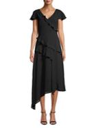 Adrianna Papell Ruffled A-line Dress