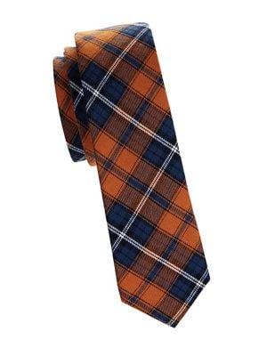 Penguin Slim Plaid Cotton Tie