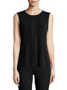 Karl Lagerfeld Paris Sleeveless Top With Lace