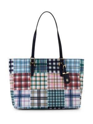 Tommy Hilfiger Julia Madras Nylon Tote