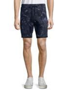 Michael Kors Palm-print Cotton Shorts