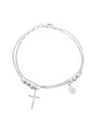 Lord & Taylor Sterling Silver Double-strand Rosary Bracelet