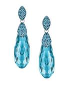Swarovski Blue Crystal Height Drop Earrings