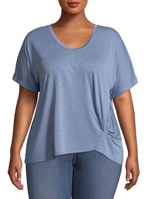 Nic+zoe Plus Boardwalk Knotted Tee