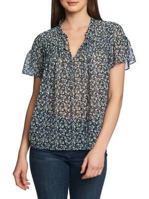 1.state Floral-print Blouse
