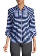 Tommy Hilfiger Performance Striped High-low Hoodie