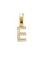 Michael Kors Sterling Silver And Pave Crystal Letter E Charm