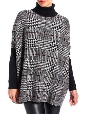 Joseph A Glen Plaid Turtleneck Sweater