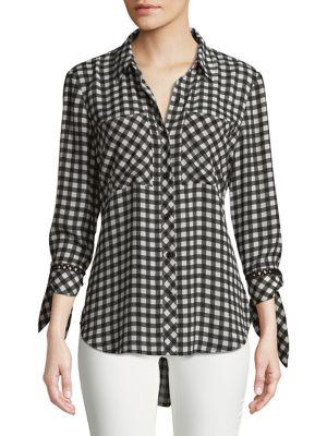 Imnyc Isaac Mizrahi Gingham Button-up Tunic