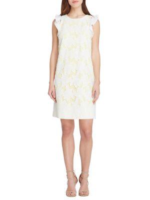 Tahari Arthur S. Levine Petite Floral Embroidered Sheath Dress