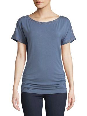 Context Studded Short-sleeve Top