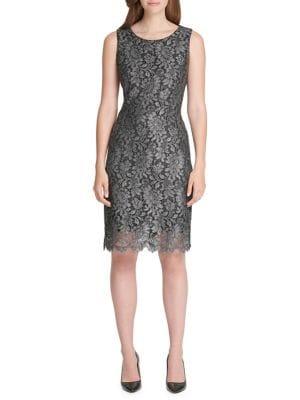 Tommy Hilfiger Metallic Floral Shift Dress
