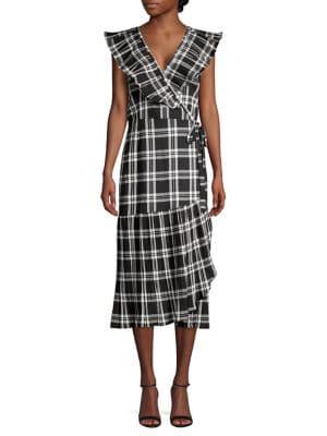 Cooper St Plaid Midi Dress
