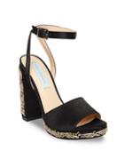 Betsey Johnson Carin Satin Ankle-strap Sandals
