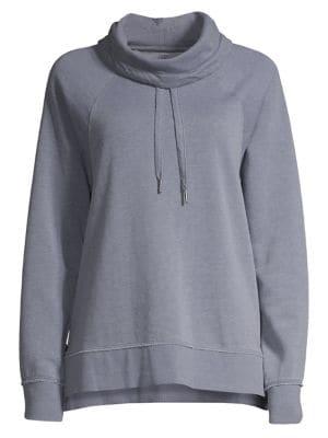 Calvin Klein Performance Cowl-neck Drawstring Zip-side Sweatshirt