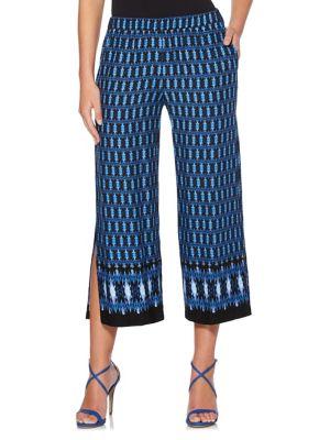 Rafaella Petite Ikat Printed Cropped Pants