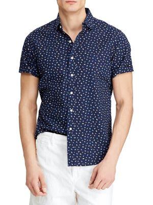 Polo Ralph Lauren Classic-fit Seersucker Print Shirt