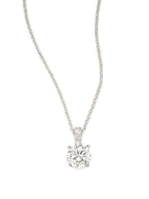 Crislu Accented Sterling Silver Brilliant Pendant