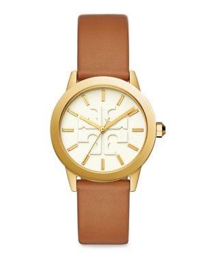 Tory Burch Gigi Gold-tone Leather Watch