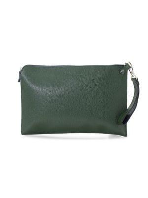 Salvatore Ferragamo Vintage Textured Leather Clutch