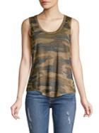 Lucky Brand Camouflage-print High-low Tank Top