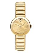 Movado Sapphire Goldtone Stainless Steel Watch
