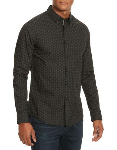 Kenneth Cole New York Line Printed Woven Shirt