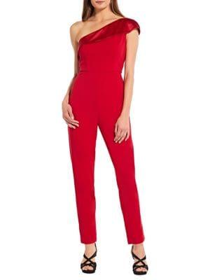 Adrianna Papell One-shoulder Top Fold Jumpsuit
