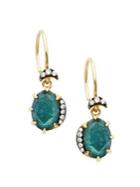 Nadri Goldtone Precious Stone Earrings