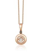 Le Vian 14k Rose Gold Chocolate-and-vanilla Diamond Pendant Necklace