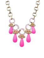 Trina By Trina Turk Vintage Moment Goldtone & Pink Resin Link Necklace
