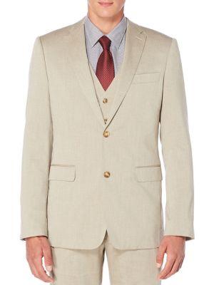 Perry Ellis Regular-fit Heather Twill Suit Jacket