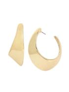 Robert Lee Morris Bold & Beautiful Goldtone Sculptural Open Hoop Earrings