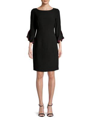 Karl Lagerfeld Paris Piped Tulip-sleeve Dress