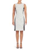 Calvin Klein Contrast-side Sleeveless Sheath Dress