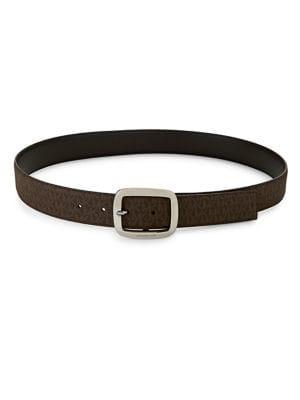 Michael Michael Kors Reversible Monogram Leather Belt