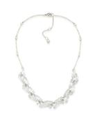 Carolee Cubic Zirconia Studded Cluster Collar Necklace