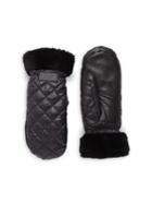 Ugg Quilted Shearling-trimmed Mittens