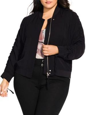 City Chic Plus Luxe Bomber Jacket