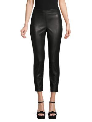 Dkny Pleather & Ponte Crop Pants