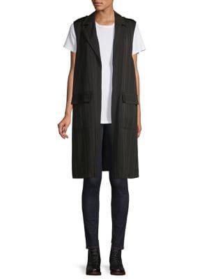 Jones New York Striped Drapey Vest