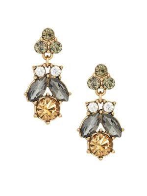 Design Lab Stone Cluster Link Drop Earrings