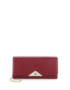 Karl Lagerfeld Paris Quilted Leather Crossbody Clutch