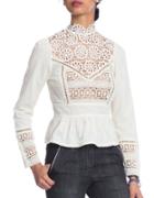 Plenty By Tracy Reese Victorian Lace Peplum Top